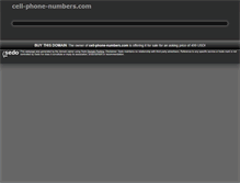 Tablet Screenshot of cell-phone-numbers.com
